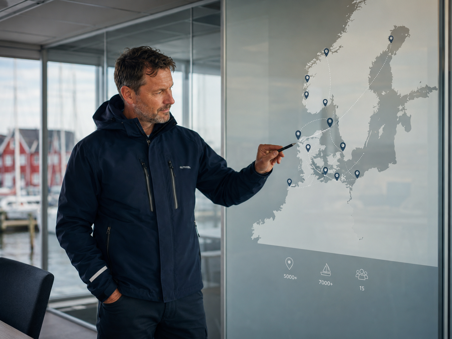 NorDok deckt Dänemark, Schweden, Norwegen und Deutschland ab — Häfen über Landesgrenzen hinweg.